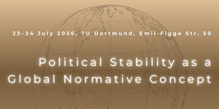 Auf dem Poster ist ein Ausschnitt der Weltkugel abgebildet, die Daten und der Name der Veranstaltung. Das Poster ist in verschiedenen Brauntönen gehalten