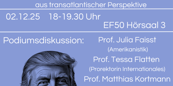Plakat Podiumsdiskussion Die USA ein Jahr nach der Wahl