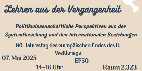 Lehren aus der Vergangenheit Plakat Lehren aus der Vergangenheit