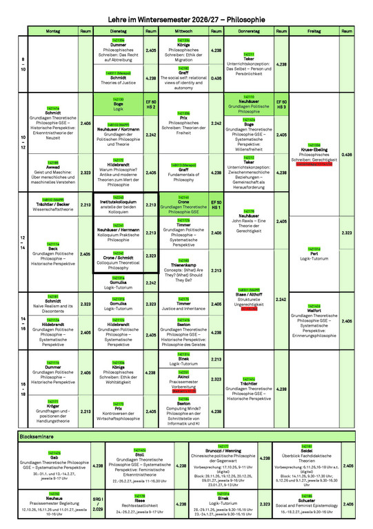 Wochenplan