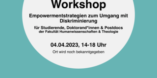 Das Bild zeigt den Flyer des Empowerment Workshops am 04.04.2023.