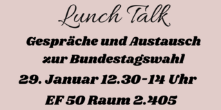 Einladung zum Lunchtalk am 29.01.2025